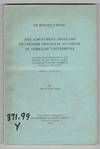 The adjustment problems of Chinese graduate students in American universities