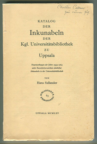 Katalog der Inkunablen der kgl.…