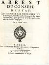 Arrest Du Conseil D'Estat: Qui Commet Les Sieurs Menjot & Mesnager, interessez en la Compagnie des Indes Occidentales, pour pouvoir à l'utile employ des effets de ladite Compagnie. Du 9. Avril 1672.