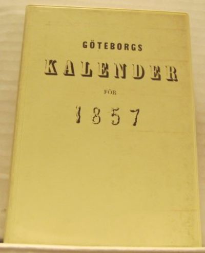 Göteborgs kalender för 1857.
