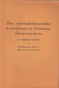 Den nationalekonomiska betydelsen av kvinnans…