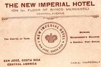 Folding Leaflet for The New Imperial Hotel, Costa Rica