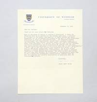Typed letter signed, on the prospect of the novel in the 1970s. by Joyce Carol OATES - Signed - 20 November 1969 - from Peter Harrington (SKU: 141395)