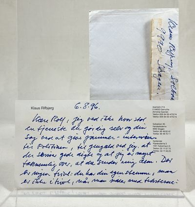 Originalt håndskrevet og signeret brev.