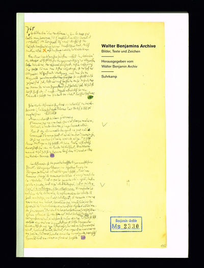 Walter Benjamins Archive. Bilder, Texte und…