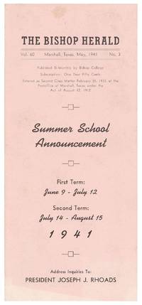 The Bishop Herald. Vol. 60 No. 3 Summer School Announcement