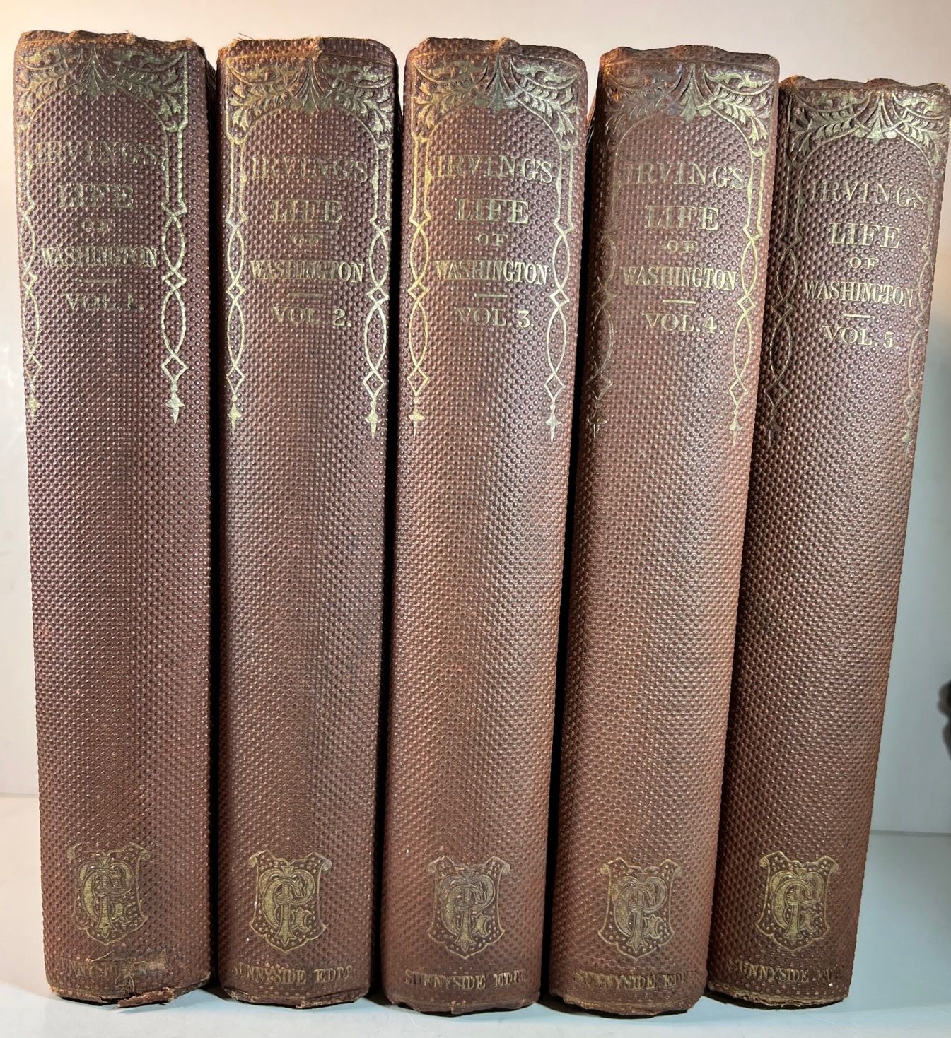 The Life of Washington, in Five Volumes by Irving, Washington 1861