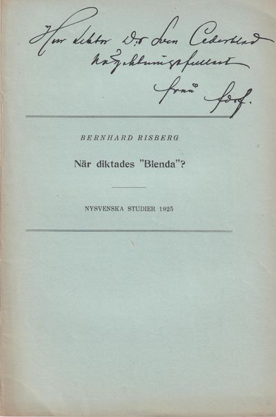 När diktades ‘Blenda’? Bidrag till…