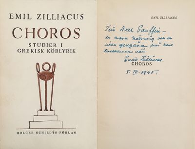 Choros. Studier i grekisk körlyrik. [Utg. av]…