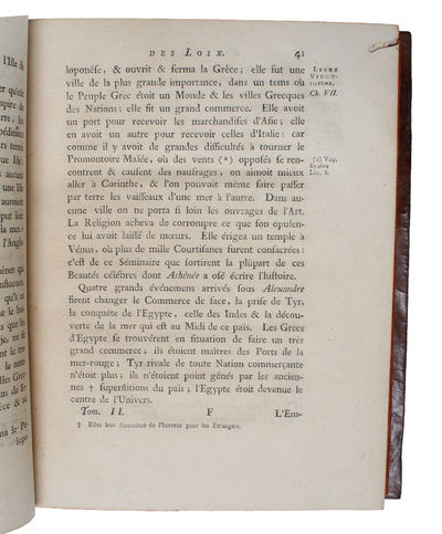 De l'Esprit de Loix. Ou du rapport que les Loix doivent avoir avec la Constitution de chaque Gouvernement, les Moeurs, le Climat, la Religion, le Commerce, &c. à quoi l'Auteur a ajouté Des recherches nouvelles sur les Loix Romaines touchant les Succ... - [THE SPIRIT OF LAWS - PMM 197] (photo 4)
