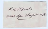image of Signature and Autograph inscription 'British Open Champion 1938' (Reginald Arthur, 1898-1957, Open Golf Champion, 1938)