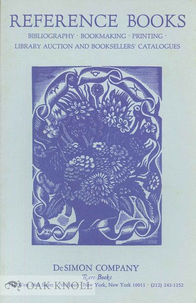 Group of catalogues issued by DeSimon Company Booksellers
