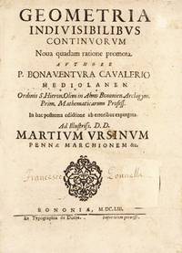 image of Geometria indivisibilibus continuorum nova quadam ratione promota. In hac postrema edictione ab erroribus expurgata