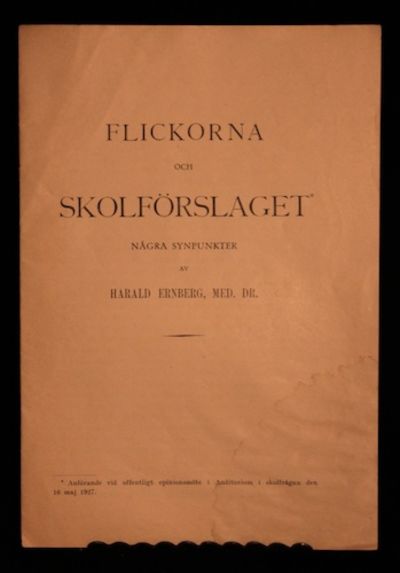 Flickorna och skolförslaget. Några synpunkter.