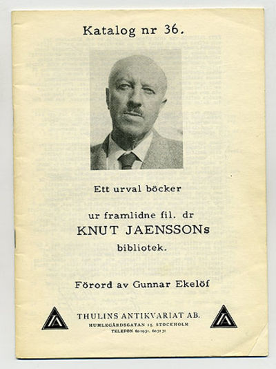 Thulins antikvariat. Katalog nr 36. Ett urval…