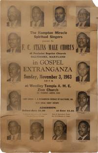 Original poster for a 1963 gospel concert in Akron, Ohio