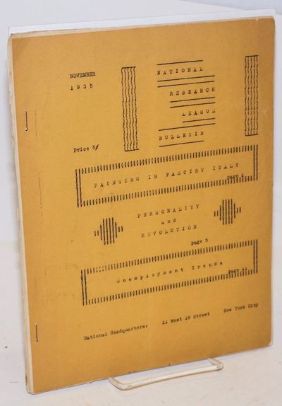 National Research League bulletin, November 1935