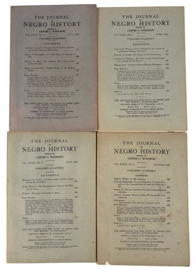 African American Intellectual History Carter G. Woodson Journal of Negro History Issues on Black Military Service Reconstruction and Race Law 1942 to 1949