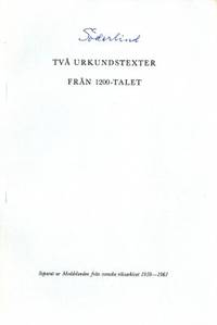 Två urkundstexter från 1200-talet.