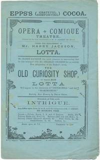 The Old Curiosity Shop, in Which Miss Lotta Will appear in the characters of "Little Nell" and the "Marchioness.