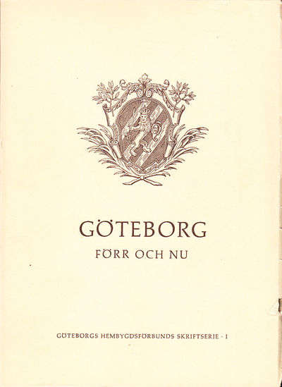 Göteborg förr och nu 1960.