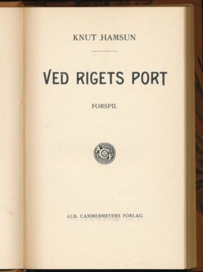 Ved rigets port. Bundet sammen med “Livets spil”