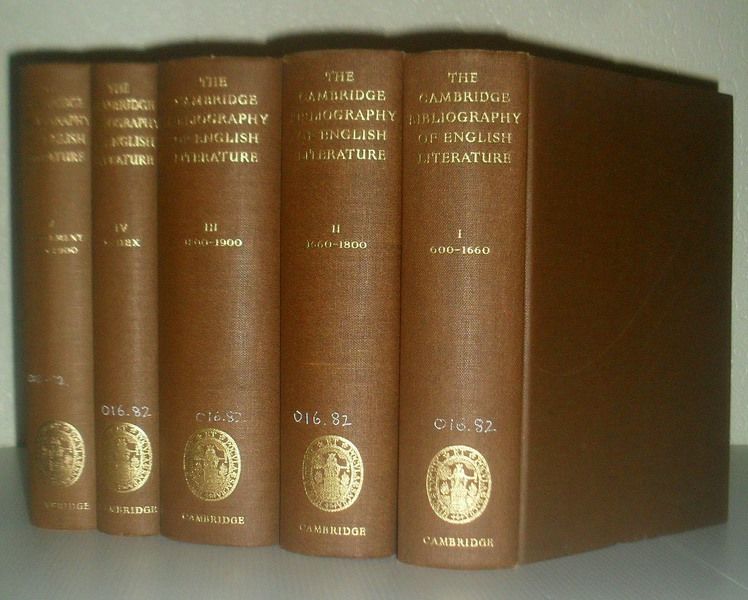 The New Cambridge Bibliography of Englis 1969-1977 5vol New