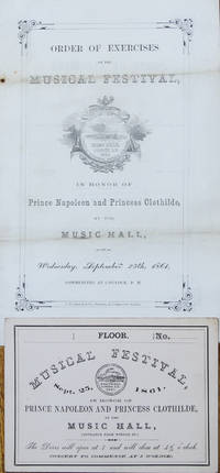 Pair of Printed Ephemeral Items Relating to the Visit of Prince Napoleon to Boston, September 1861