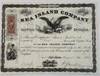 STOCK CERTIFICATE FOR TEN SHARES OF THE SEA ISLAND COMPANY: "INCORPORATED UNDER THE LAWS OF THE STATE OF NEW YORK. SEA ISLAND COMPANY, CAPITAL $300,000. THIS IS TO CERTIFY THAT ISAAC GIBBARD IS ENTITLED TO TEN SHARES OF THE CAPITAL STOCK OF THE SEA ISLAND COMPANY (NOT LIABLE TO ASSESSMENTS) AND TRANSFERABLE ONLY ON THE BOOKS OF THE COMPANY IN PERSON OR BY ATTORNEY ON THE SURRENDER OF THIS CERTIFICATE. DATED NEW YORK, AUGUST 25, 1865. [signed] C.C. PUFFER, SECRETARY. [signed] WM. G. MARKHAM, PRESIDENT.