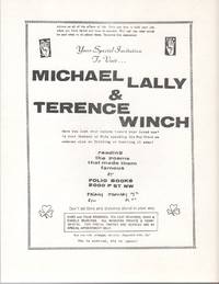 YOUR SPECIAL INVITATION TO VISIT... [Flyer for a Reading by Michael Lally and Terence Winch at...