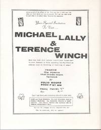 YOUR SPECIAL INVITATION TO VISIT... [Flyer for a Reading by Michael Lally and Terence Winch at Folio Books, D.C.] by [LALLY, Michael and Terence Winch] - [1977]