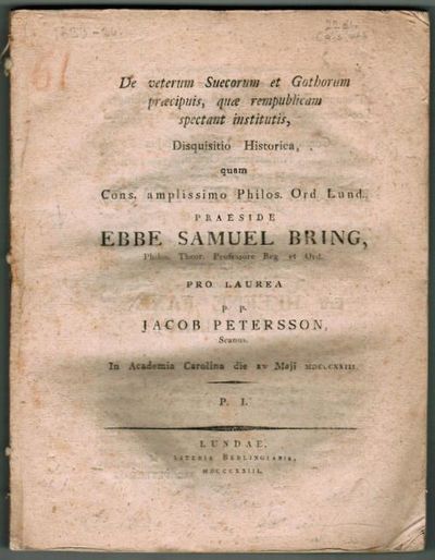 De veterum Suecorum et Gothorum præcipuis, quæ…