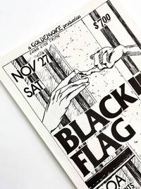 Original Flyer For Black Flag, DOA, and Descendents at S.I.R. ("Long Live Crime"