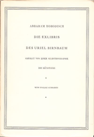 Die exlibris des Uriel Birnbaum. Gefolgt von…