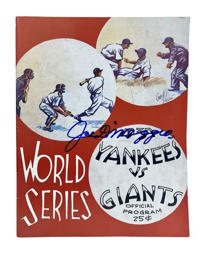 Signed 1985 Reproduction of Official 1937 Yankees Vs. Giants World Series Program
