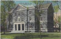 James W. Bosler Hall Dickinson College, PA, unused linen Postcard