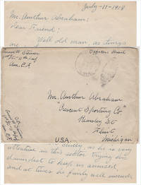 cover of 1918 - "I AM AT PRESENT IN THE 'FRONT LINE' . . . IN A SUMTUOS DUGOUT BUILT BY 'FRITZ'; BUT THE CLIMATE GOT TOO WARM, SO HE MOVED UP THE HILL ABOUT 300 YARDS." A terrific letter written from a recently captured front-line trench by an American infantry officer