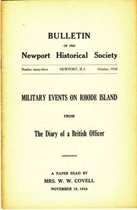 image of MILITARY EVENTS ON RHODE ISLAND FROM THE DIARY OF A BRITISH OFFICER Bulletin of the Newport Historical Society