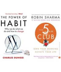 Combo Of 2 Books (The Power Of Habit + The 5 Am Club) (Paperback, Charles Duhigg, Robin Sharma)