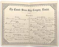 June 1895 Handwritten Menu Aboard Cunard's S.S. Cephalonia