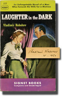 Laughter in the Dark (First Edition in paperback, signed by the author in 1950 to his publisher) by Vladimir Nabokov - 1950