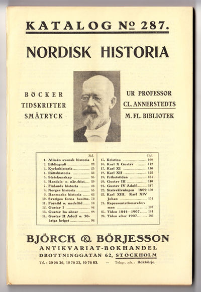 Björck & Börjesson. Katalog No. 287. Nordisk…