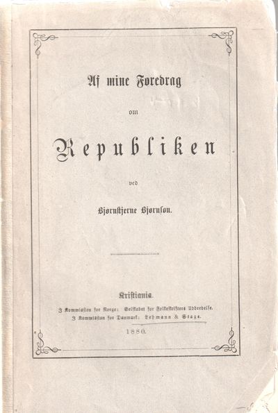 Af mine Foredrag om Republiken