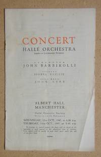 image of Halle Orchestra. Concert Programme. 15th & 16th October 1947.
