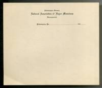 Printed Letterhead Sheet of National Association of Negro Musicians