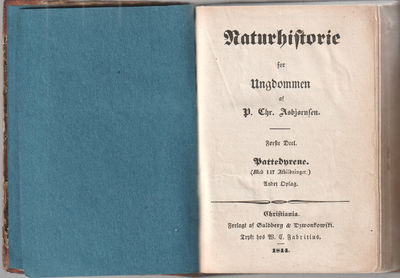 Naturhistorie for ungdommen. Første Deel.…