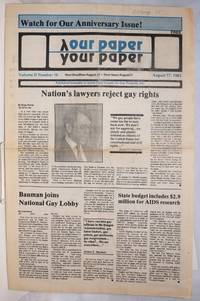 image of Our Paper, Your Paper; the gay family paper of the Santa Clara Valley; vol. 2, #16, August 17, 1983