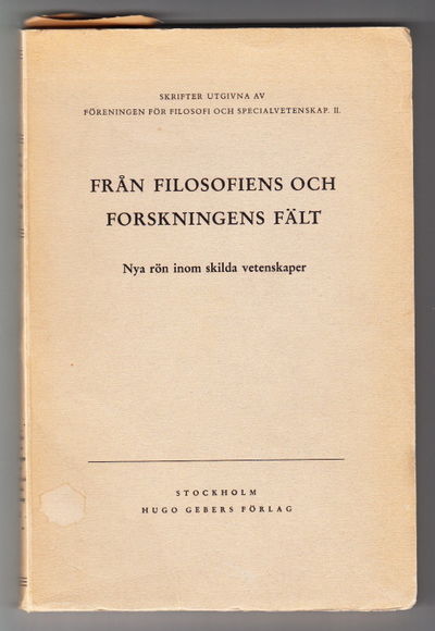 Från filosofins och forskningens fält. Nya rön…