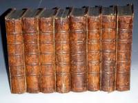 cover of Works of Shakespeare. Collated with the Oldest Copies and Corrected. With Notes Expanatory and Critical By Mr. Theobald. Printed Verbatim from the Octavo edition. (8 Volume set)