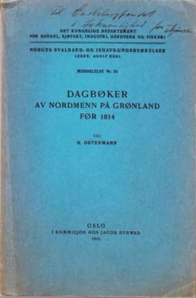 Dagbøker av Nordmenn på Grønland før 1814